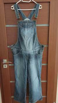Spodnie jeansowe ciążowe H&M - ogrodniczki