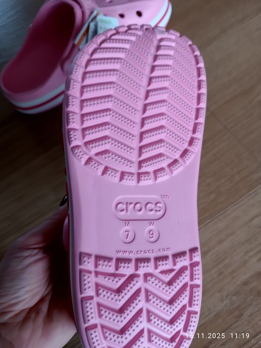 Nowe klapki CROCS pudrowy róż rozm.39