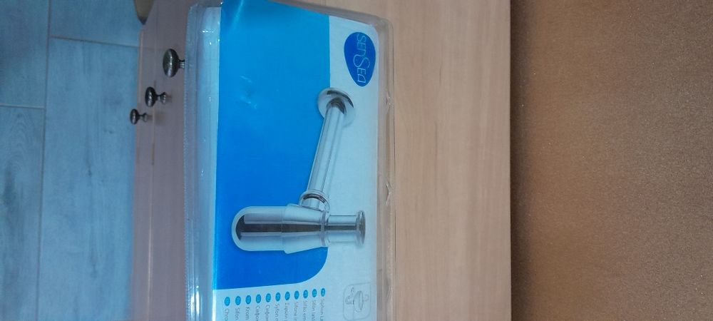 Syfon mosiężny niklowany