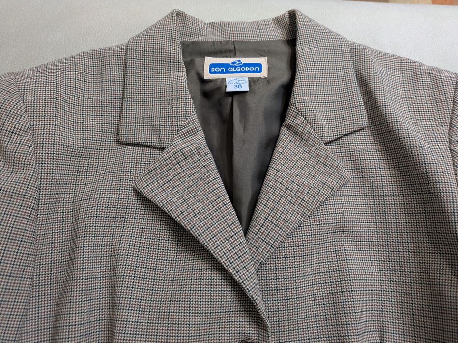 Blazer xadrez castanho