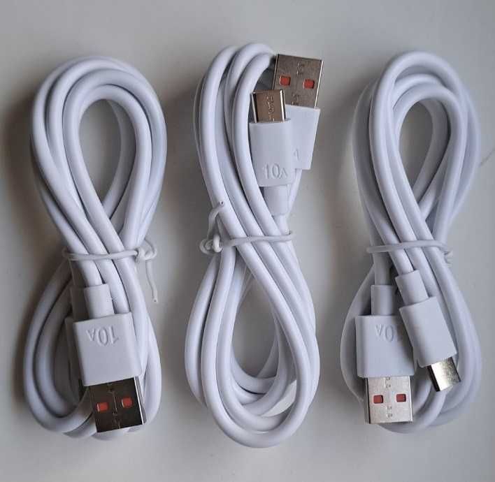 Потужні зарядні пристрої телефонів  120W та 240W різноманітні кабелі