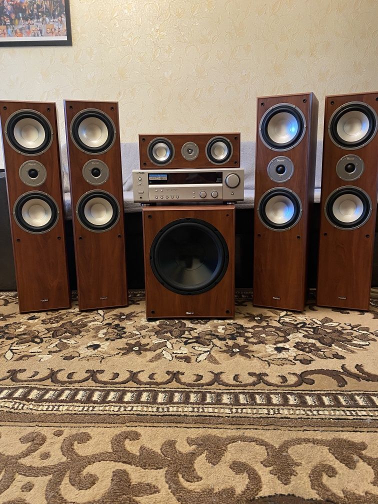 Hi-Fi акустика Magnat 5.1 + саб + ресивер Kenwood | Повний комплект