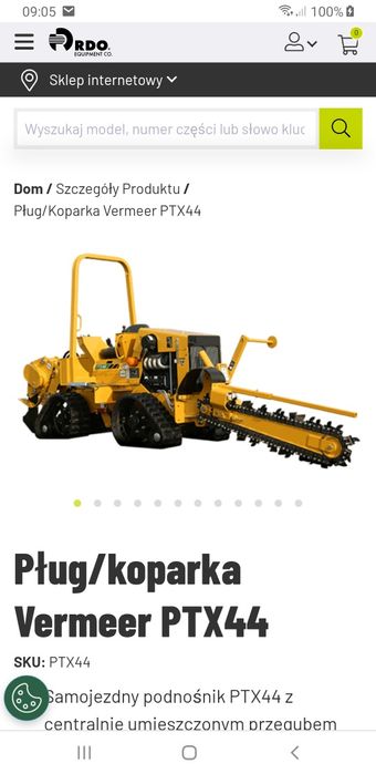 Vermer PTX40 pługoukładacz z wibracyjn  koparka łańcuchowa  koparka ła