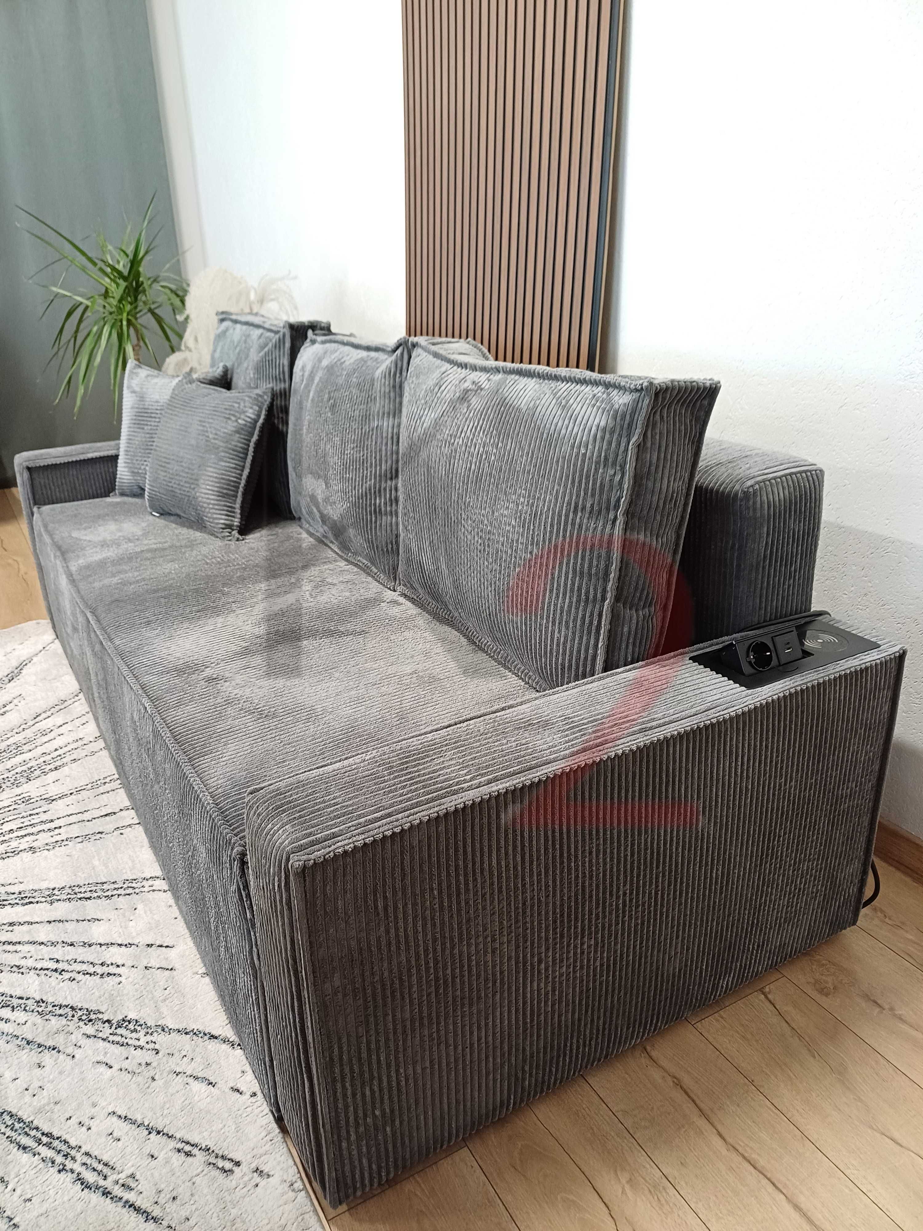 Sofa FABIO ,kanapa od producenta, rozkładana, USB pojemnik + GRATIS