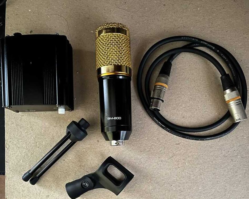 Мікрофон BM-800 + Фантомне живлення 48V
