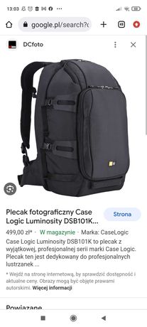 Plecak fotograficzny Case Logic NOWY