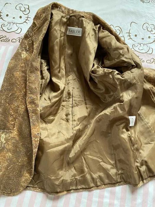 Cudowna musztardowa marynarka w orientalny wzór Basler L/M 40/38