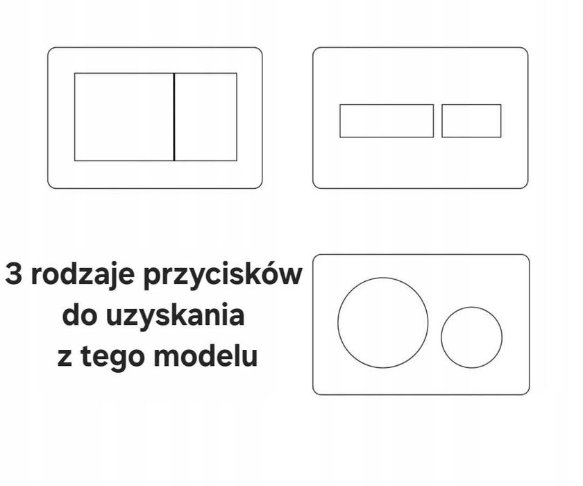 Ukryty przycisk spłukujący do WC Geberit TECE Cersanit 3lata gwarancji