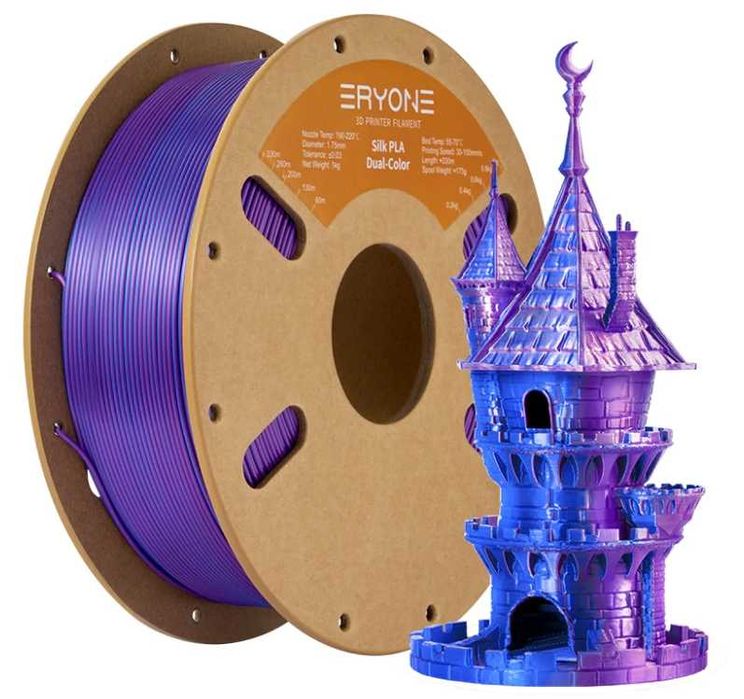 Filamento Eryone Dual-color para impressora 3D - 1.75mm - 1 Kg