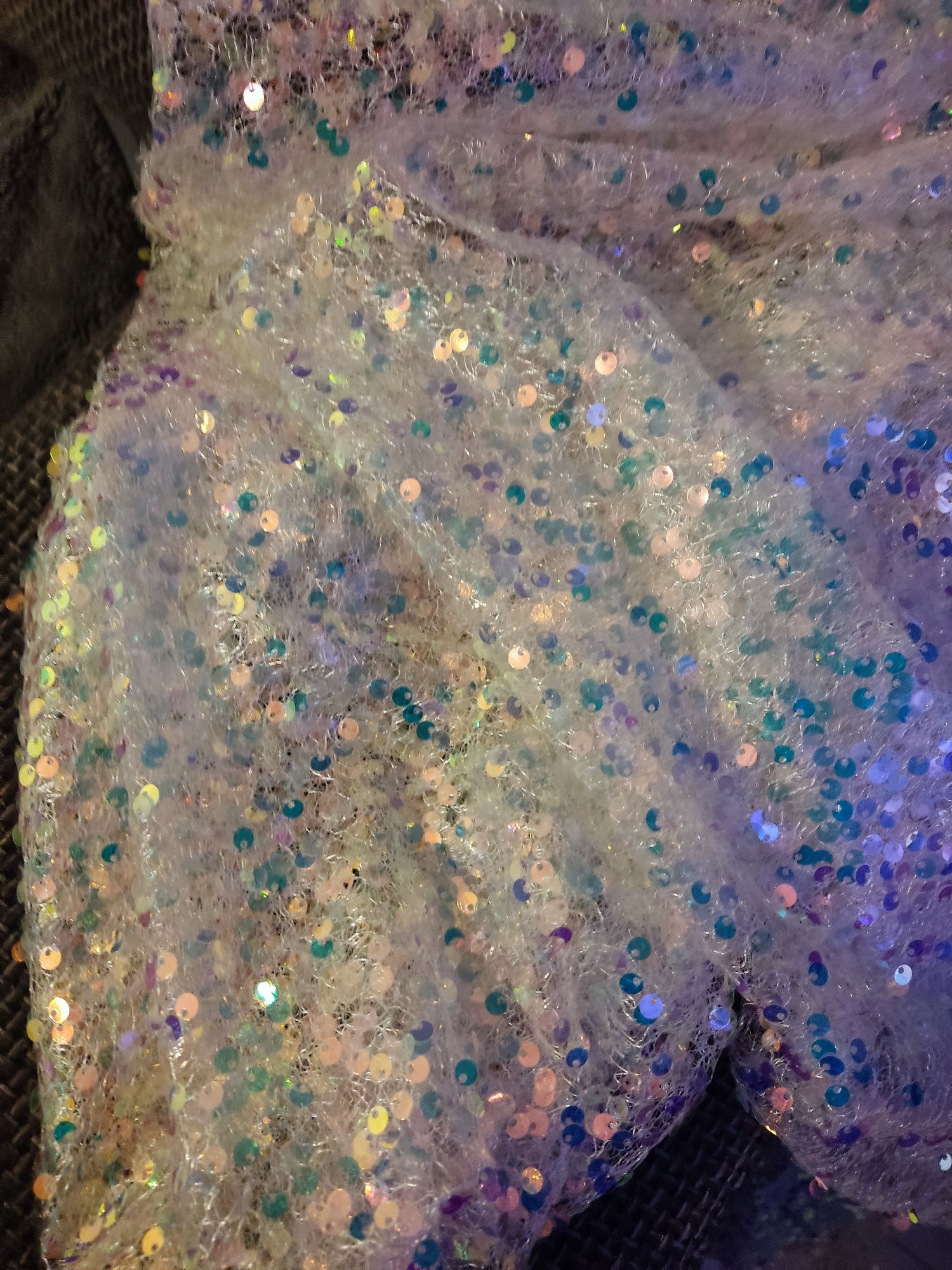 Zasłony błyszczące cekinowe holograficzne dekoracyjne Glamour 2 sztuki