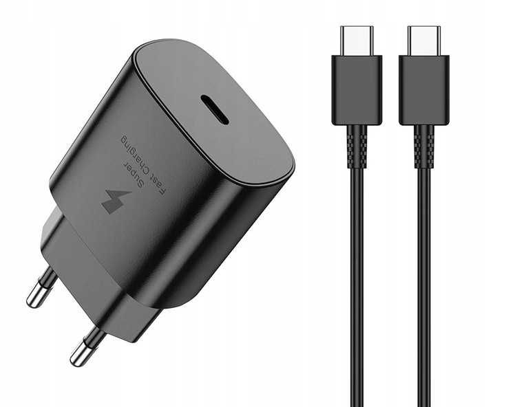 Ładowarka sieciowa PD 25W USB-C + Kabel USB typ C 1M JELLICO