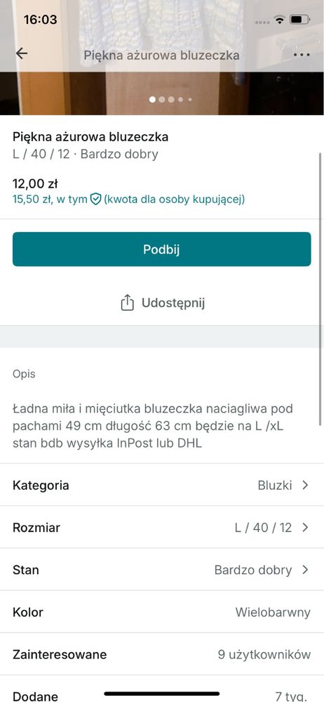 Bluzeczka azurkowa
