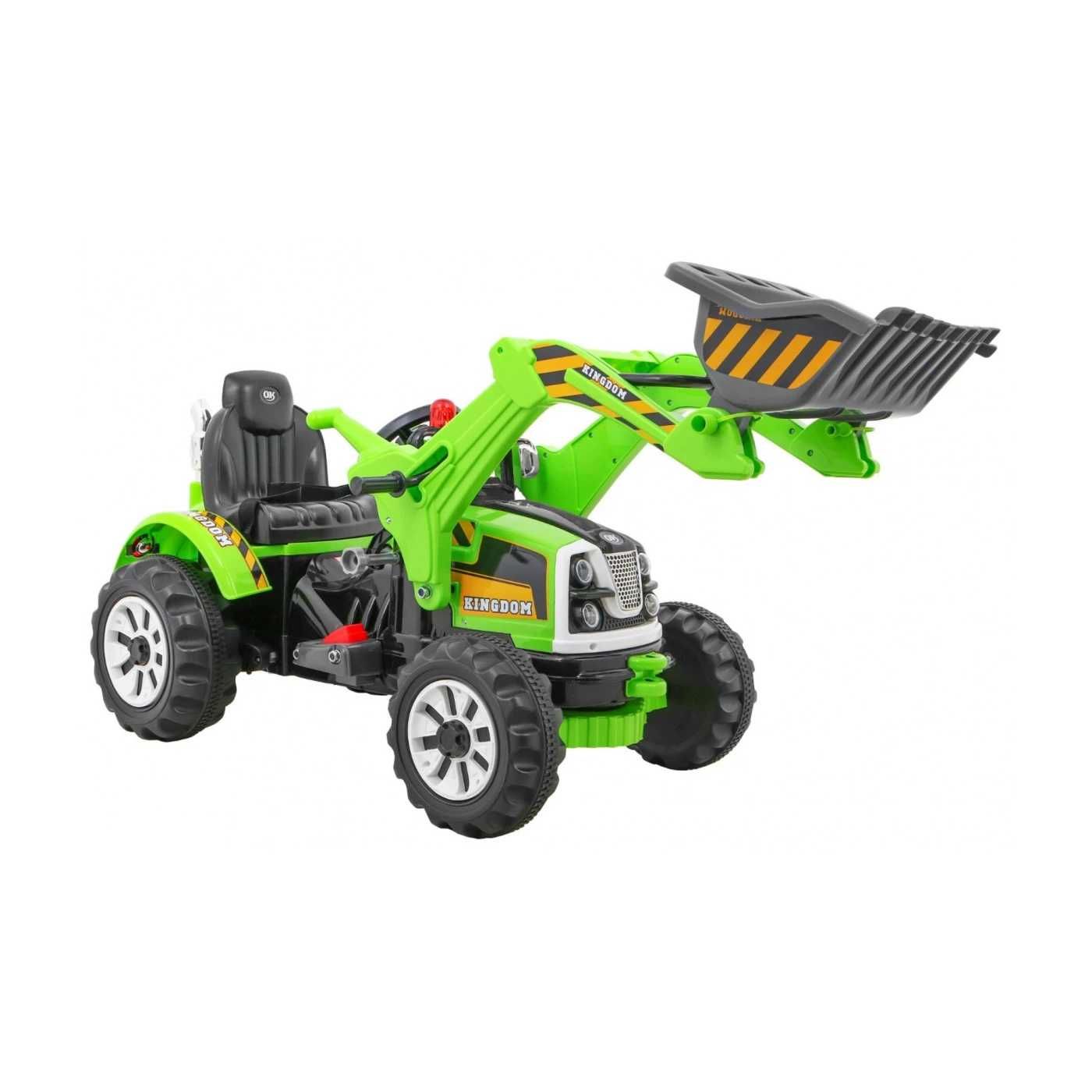 Spychacz na akumulator dla dzieci Traktor  + Ruchoma łyżka + Trąbka
