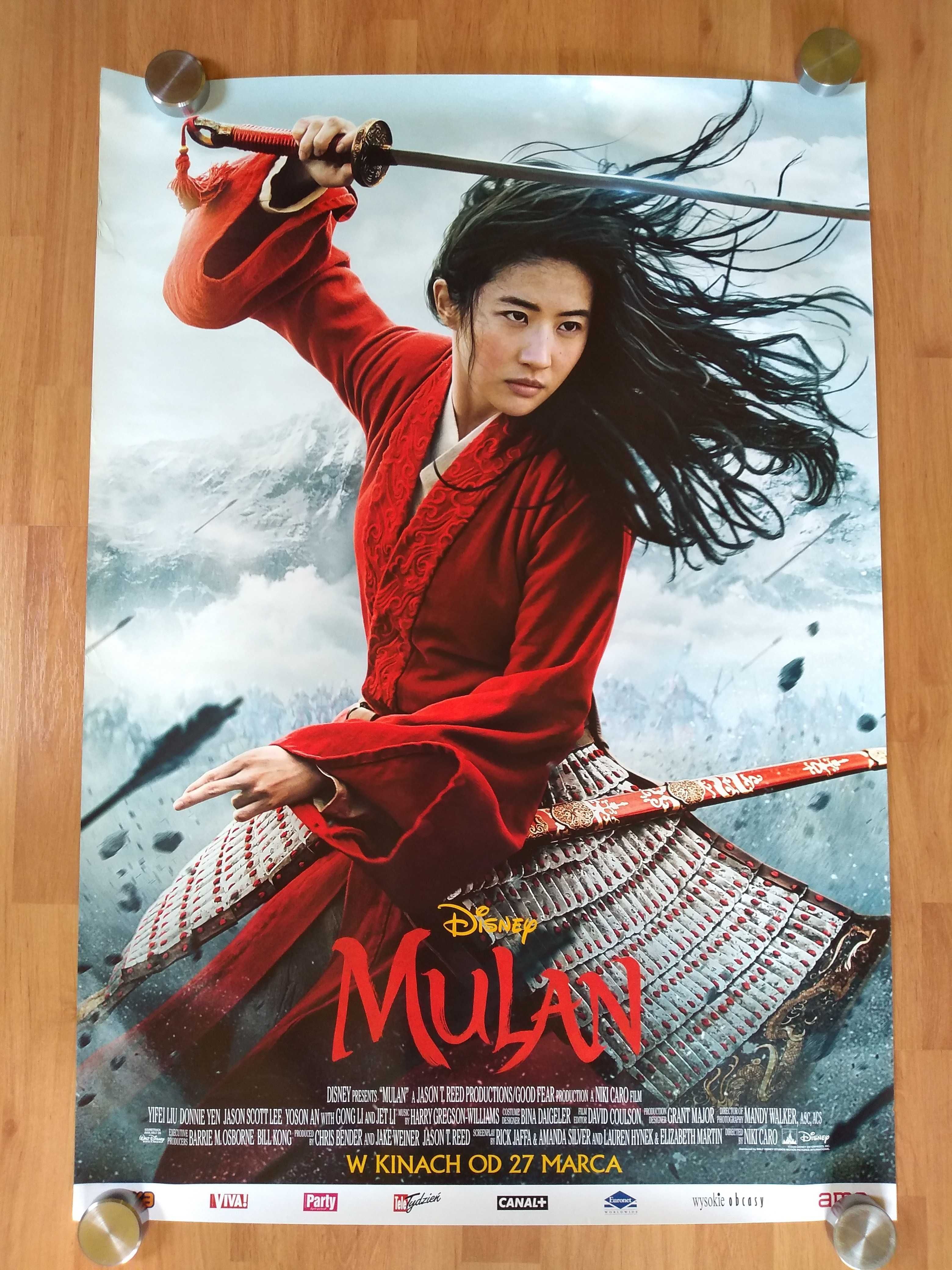 Plakat filmowy MULAN/Disney animacja/Oryginalny plakat kinowy