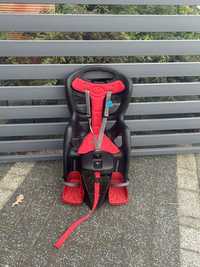 Nowe  krzeselko na rower czarno-czerwone -22 kg