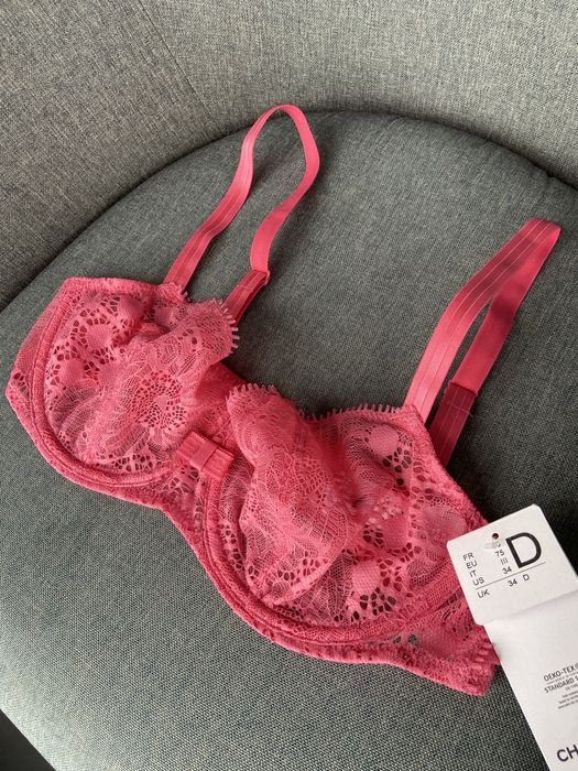 Мʼякий рожевий бюстгальтер Chantelle 75d, французька білизна