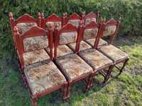 8 krzeseł lub 2x4 krzesła drewniane tapicerowane stół gratis