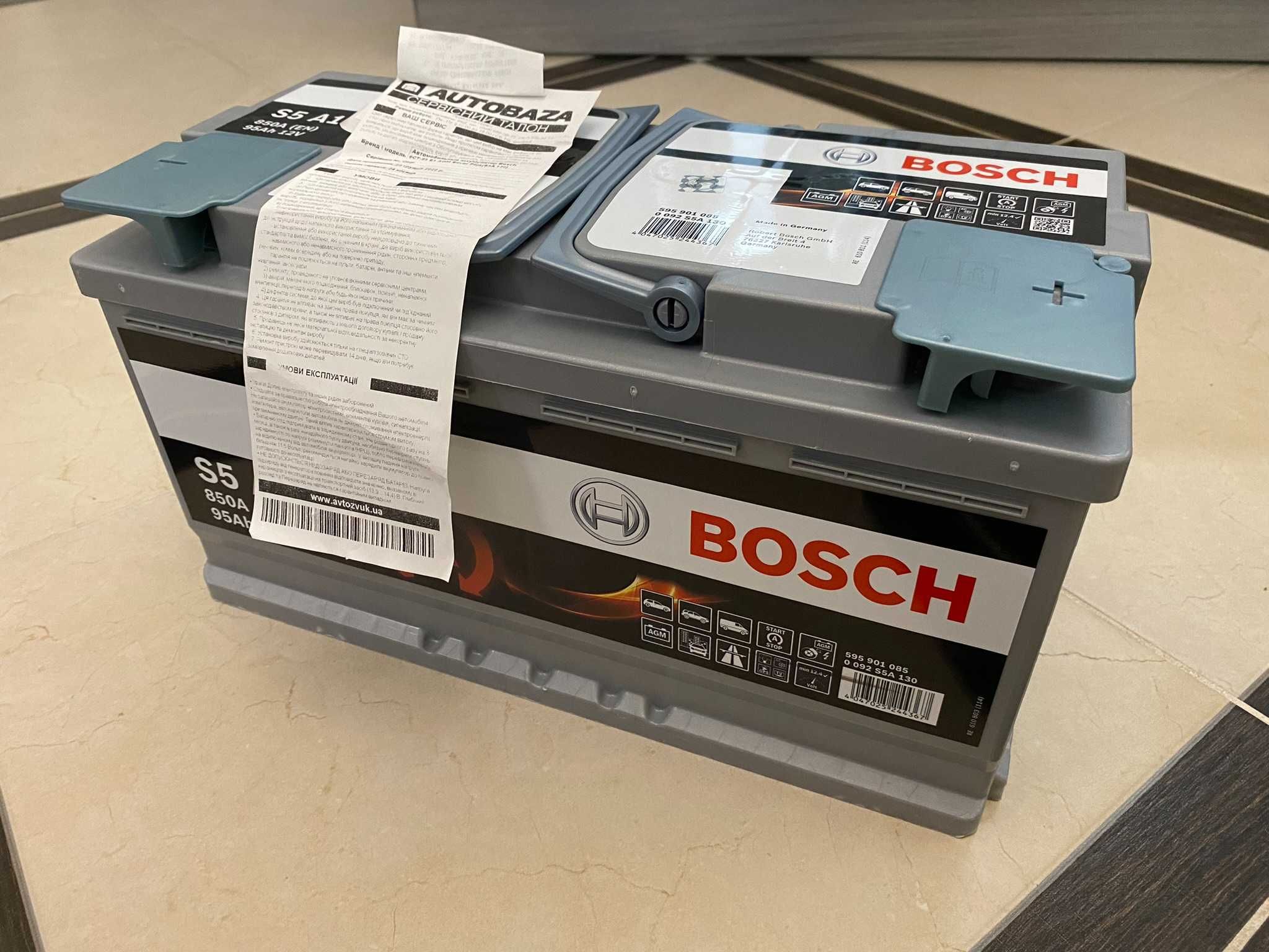 Продам новий акумулятор Bosch 6CT-95 S5 AGM на 95Ah