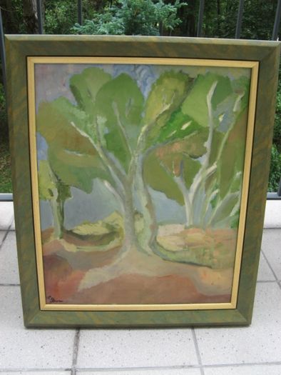 Obraz olejny Agnieszka Sapińska Pastelowe drzewa (mal. ustami) 72 x 61