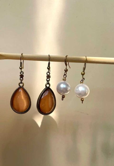 Кольцо с кабошоном морион серьги нефрит кулон лунний камень