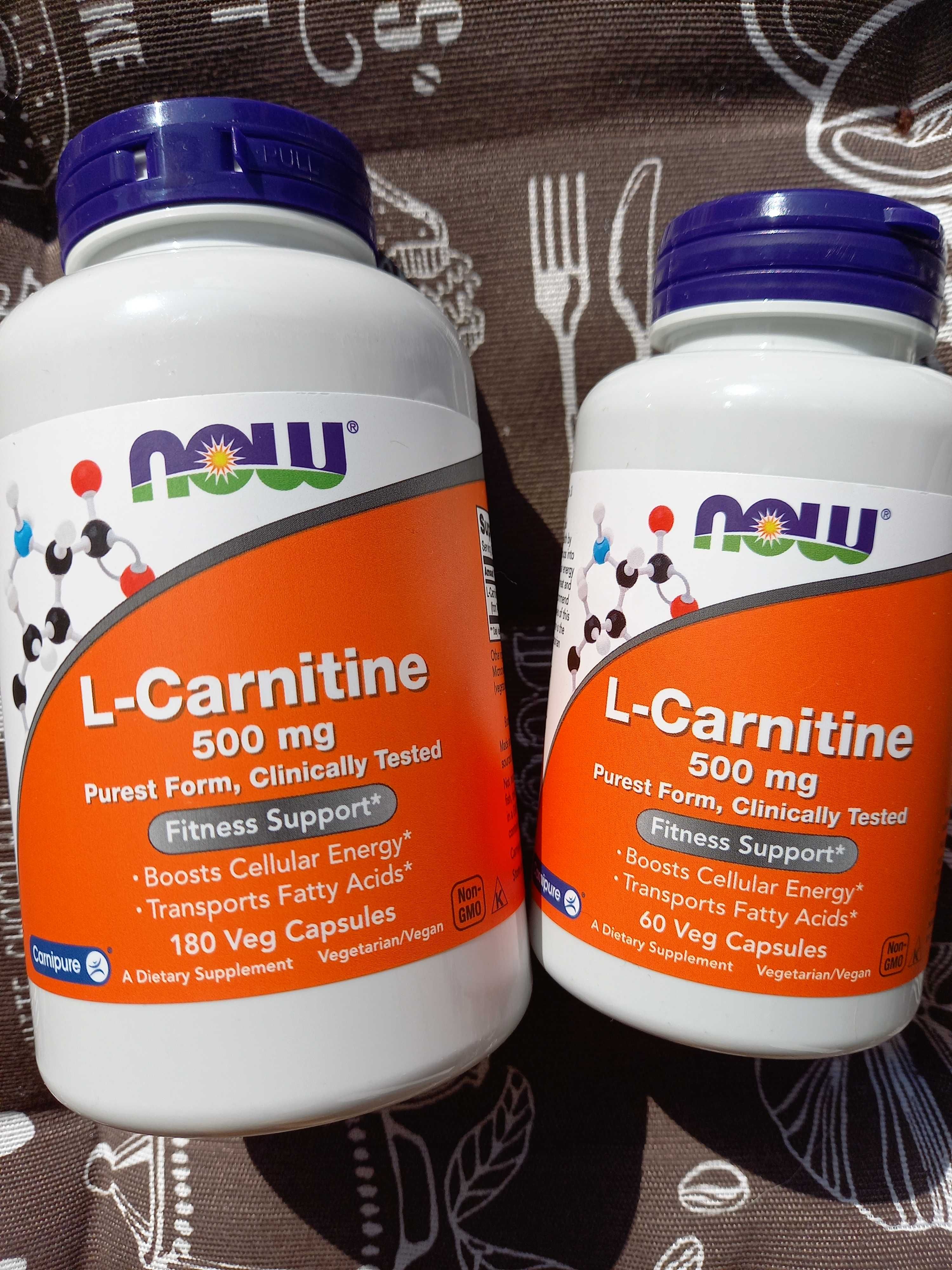 Now Foods, L-Carnitine л-карнитин жиросжигатель 500 1000 мг 60 180 шт