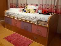 Cama infantil/juvenil com cama extra e gavetas – Excelente estado!