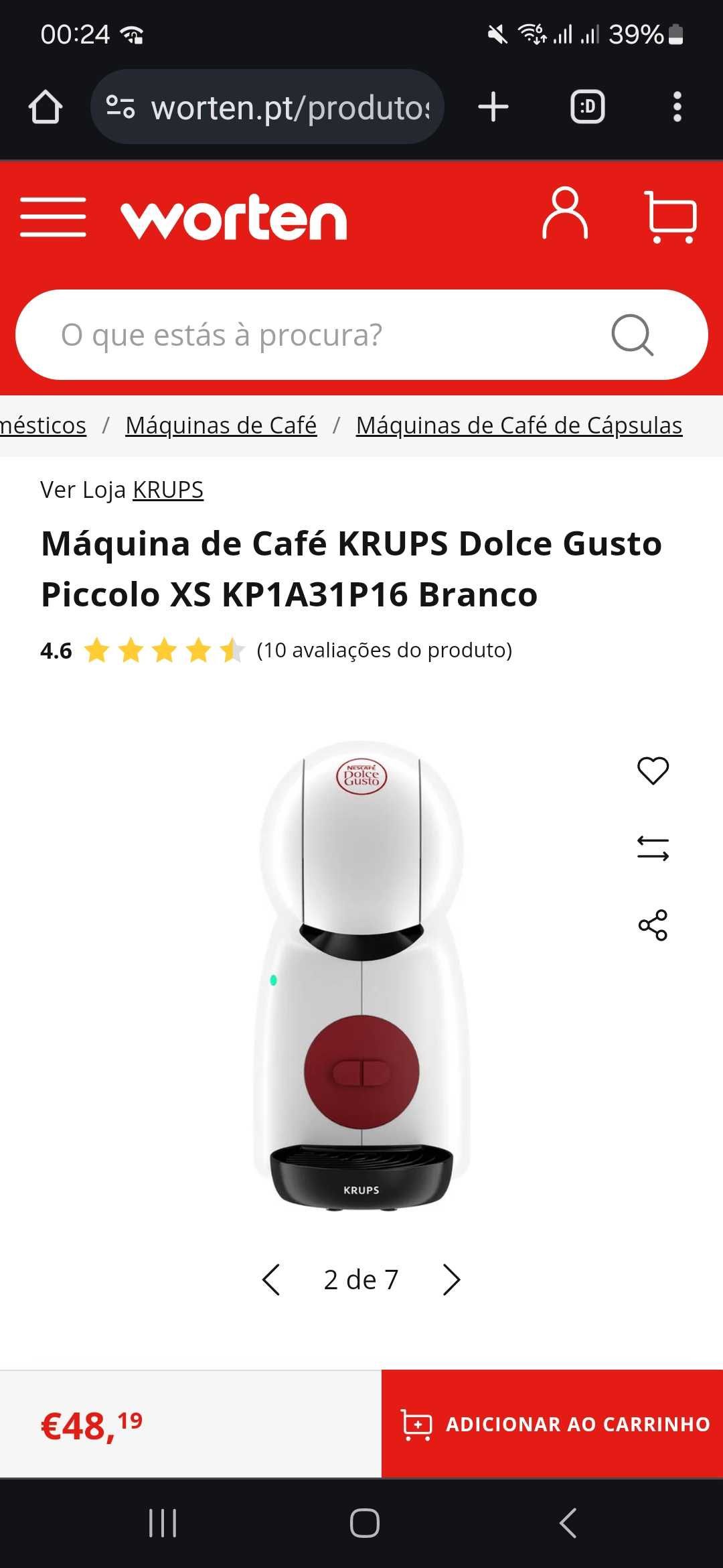 Maquina de cafe dolce gusto