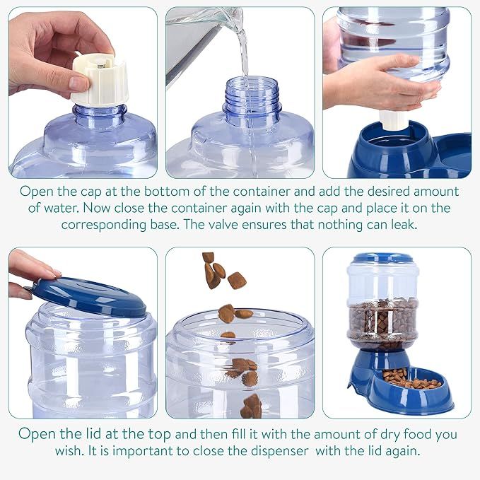 Navaris Automatyczny dozownik karmy dla zwierząt domowych i wody