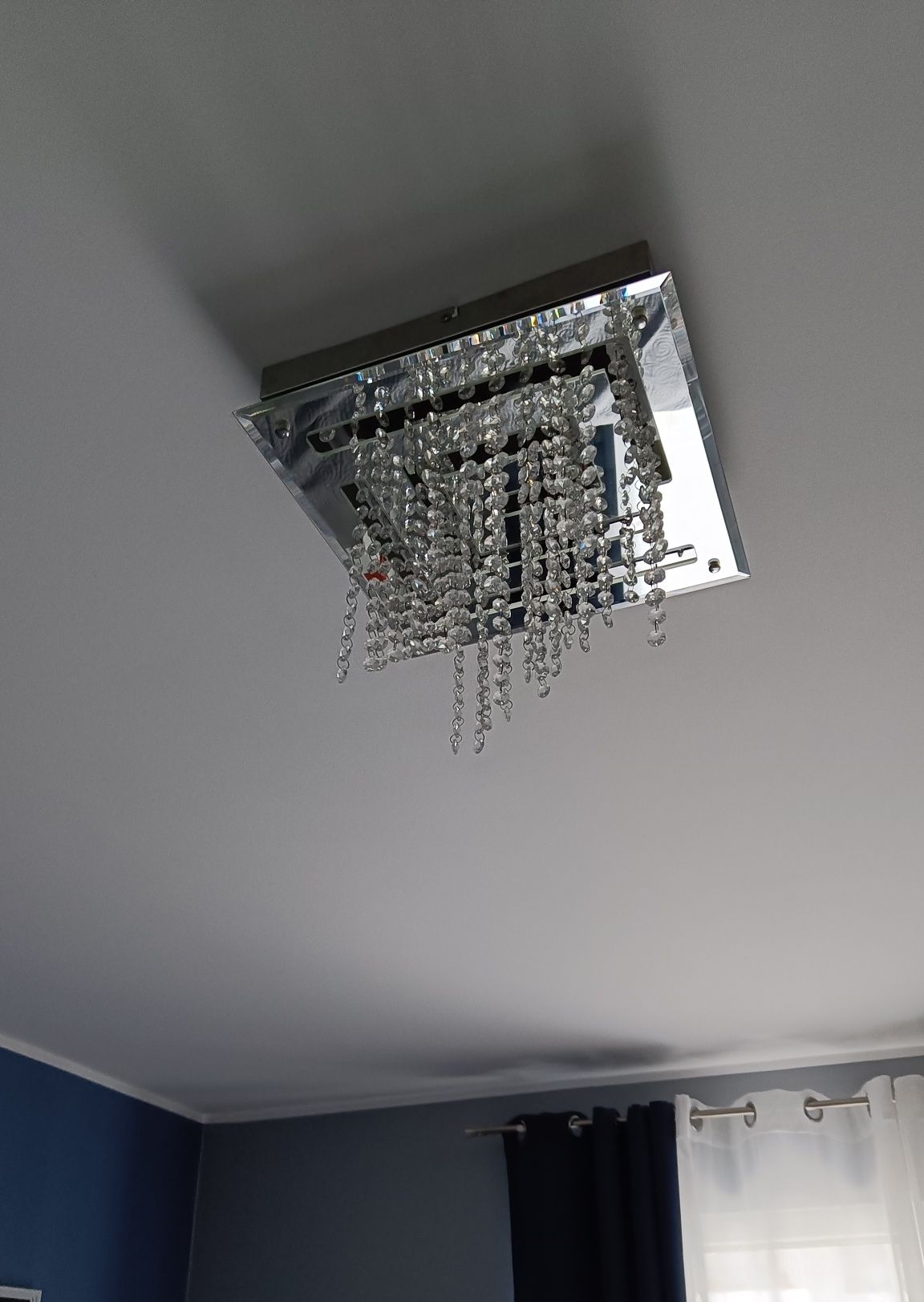Nowoczesny plafon lampa wisząca LED kryształki + 2 kinkiety
