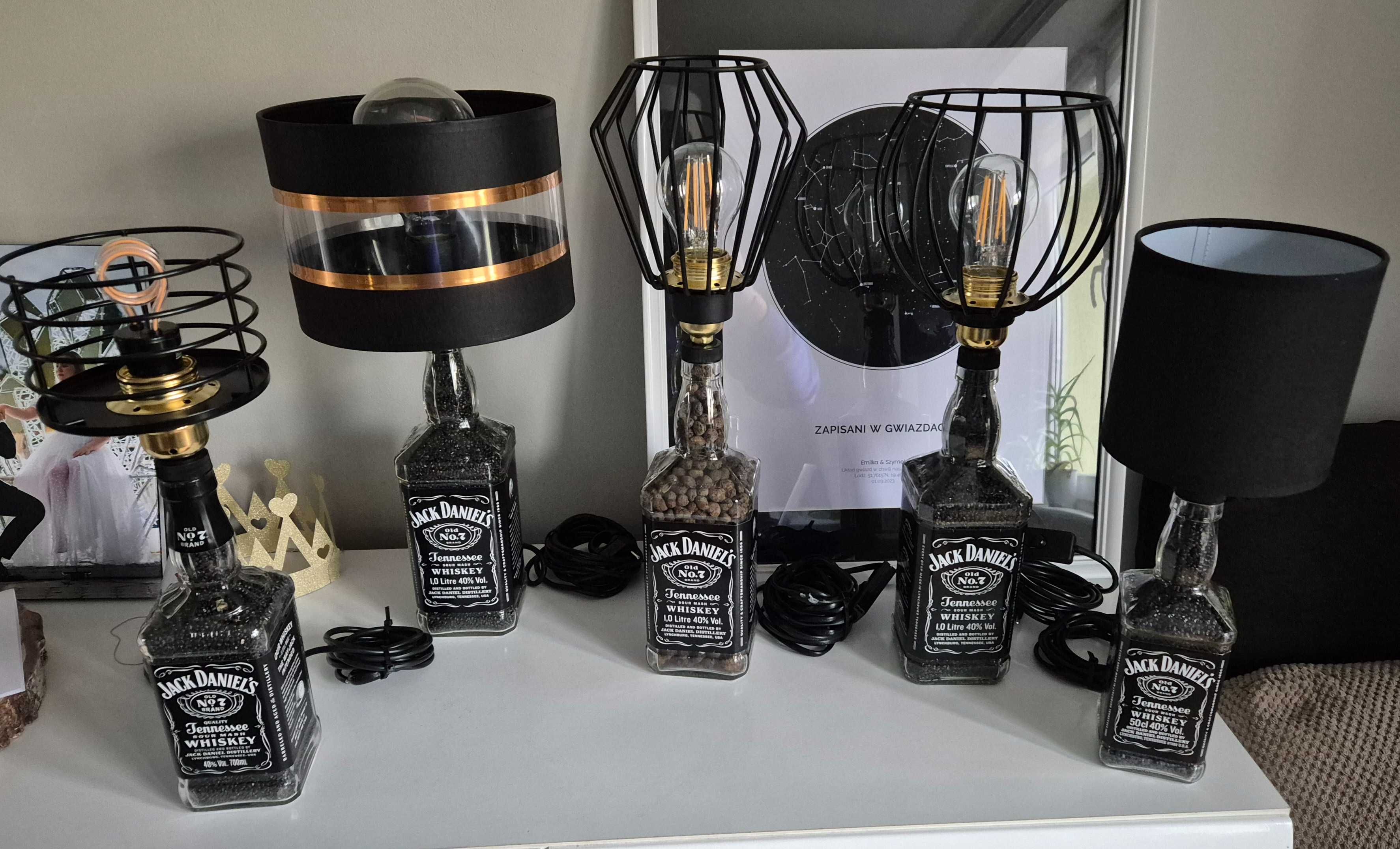 Oryginalna lampka retro z butelki Jack Daniel's
