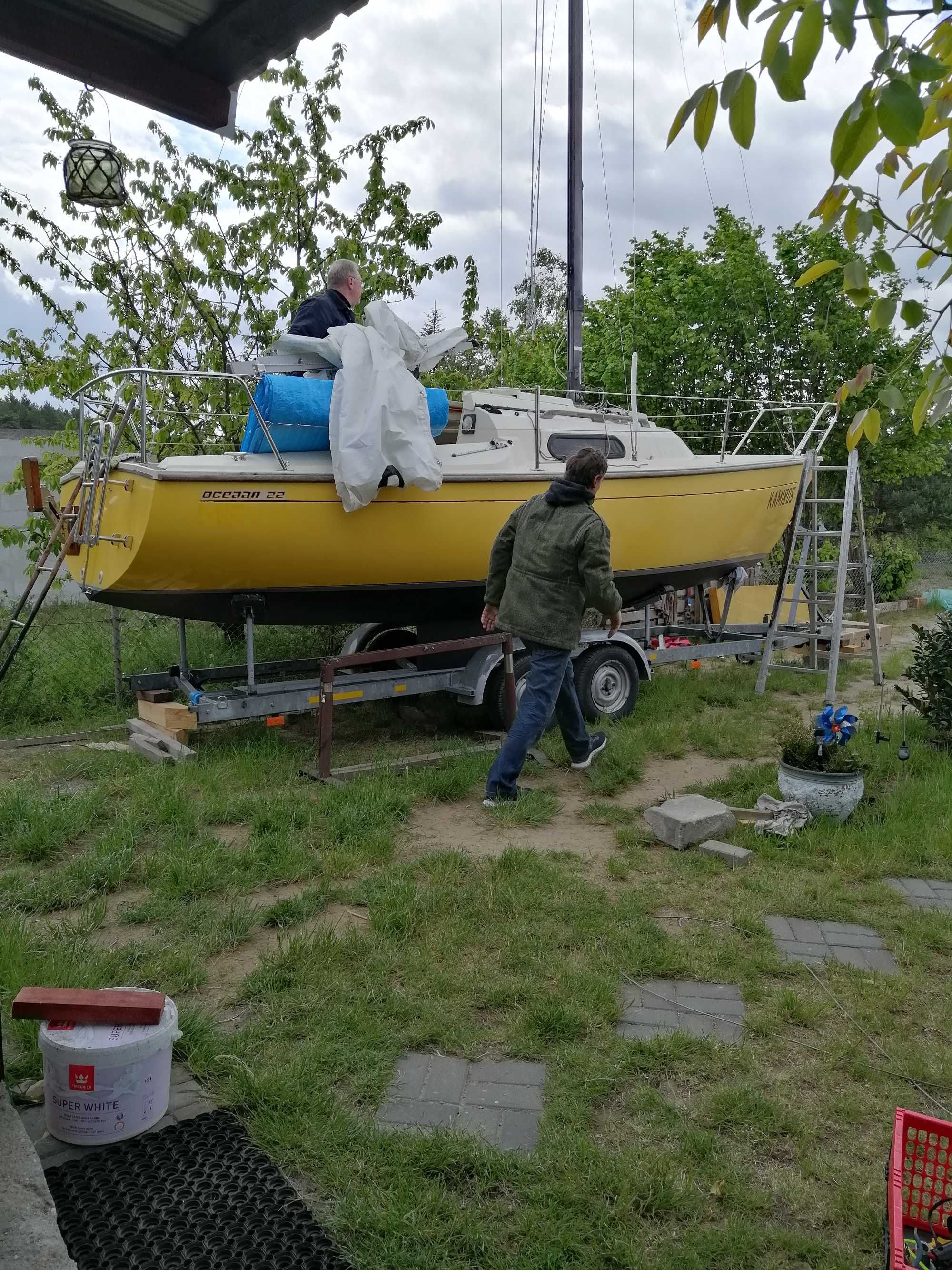 Sprzedam s/y Kamiros jacht żaglowy, silnik Mercury 4 z przyczepą