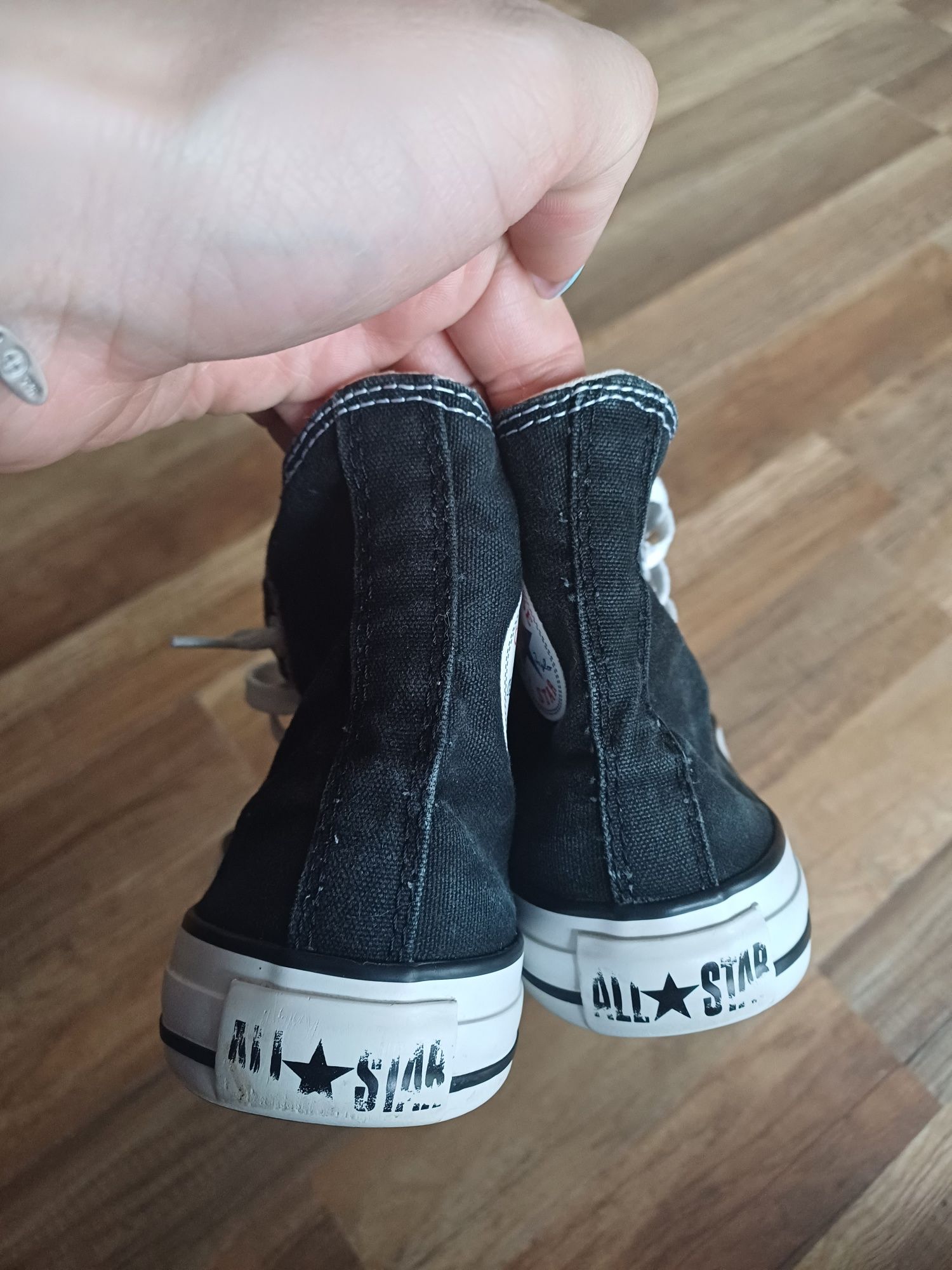 Converse 36.5 czarne wysokie trampki conversy chłopiec dziewczynka