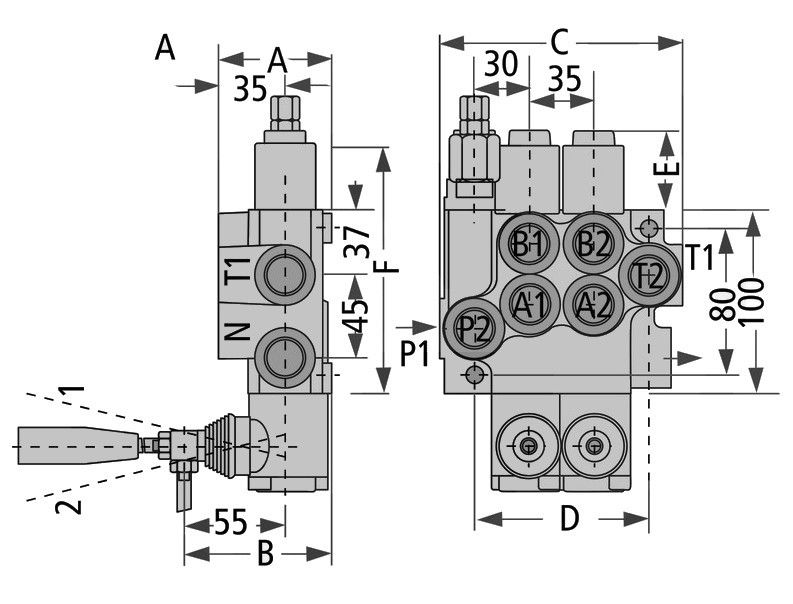 ZESTAW Hydrauliczny 3-SEKCYJNY 40L/min [8137]