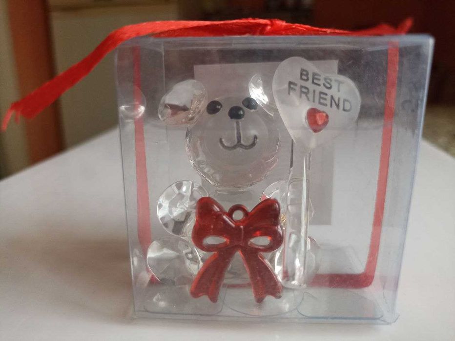 Подарок медвежёнок стеклянный фигурка под хрусталь