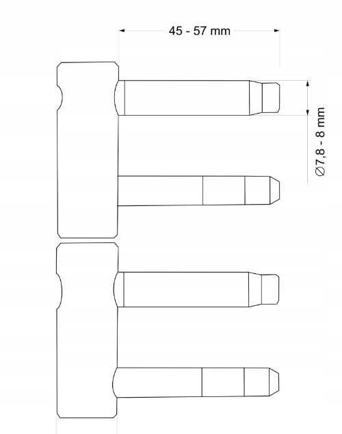 Zestaw naprawczy do wyrwanego zawiasu drzwi