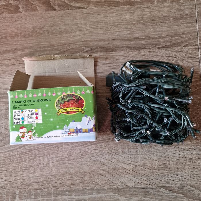 Nowe Lampki choinkowe Led kolorowe 13 metrów + 1,5 dodatkowego kabla