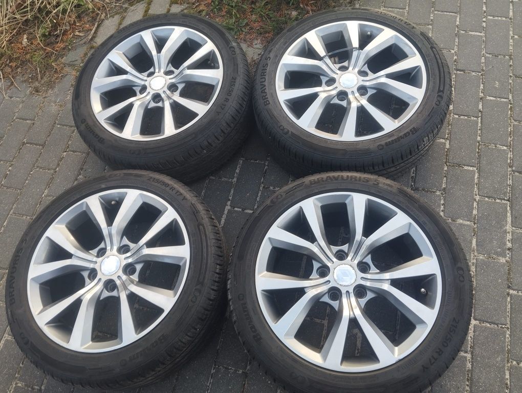 Koła 5x114.3x17 opony 215/50/17 Renault Hyundai Honda Nissan Lexus Kia