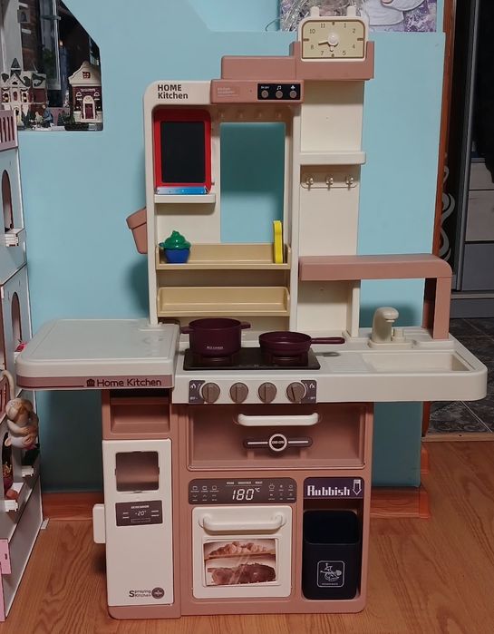 Велика дитяча іграшкова кухня з парою водою світлом та звуком 93см