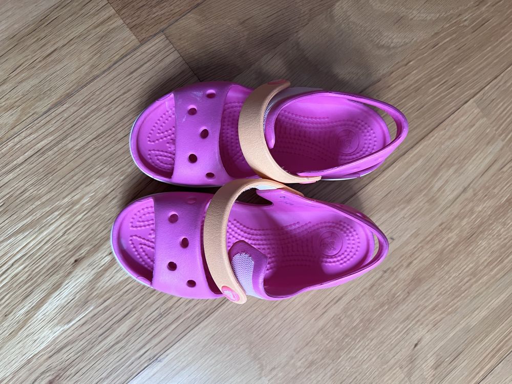 CROCBAND SANDAL CROCS Sandália Criança rosa laranja 12C (29 30)