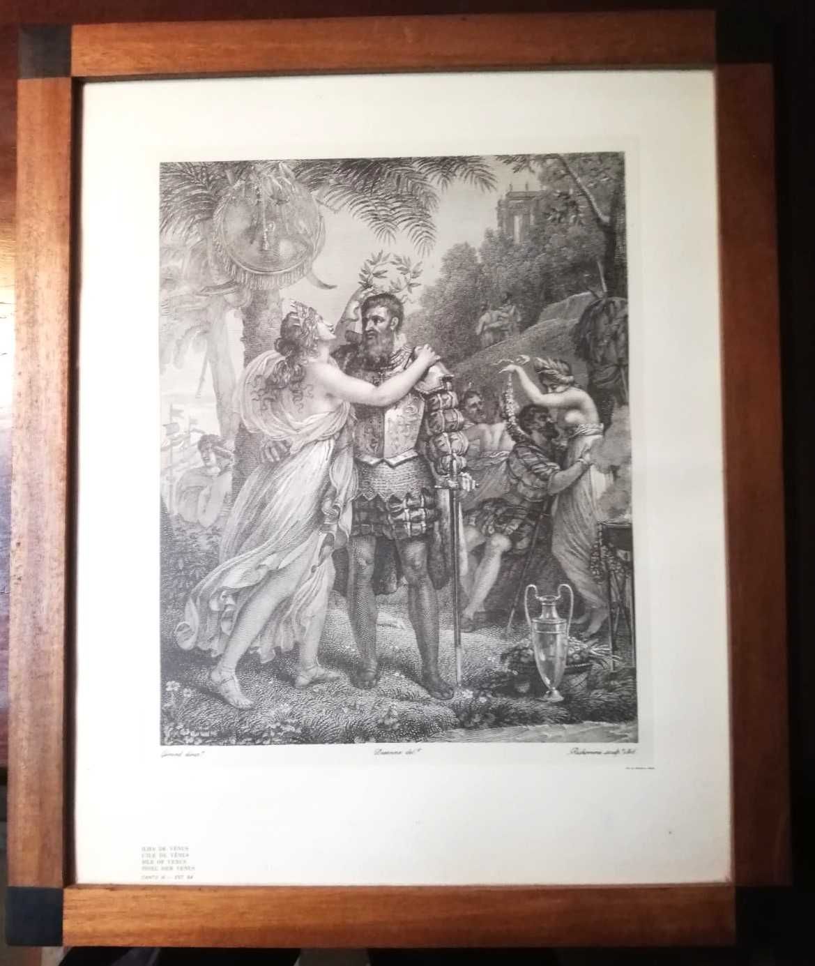 Lusíadas – 4 Litografias emolduradas Estilo Império- Séc. XIX-XX