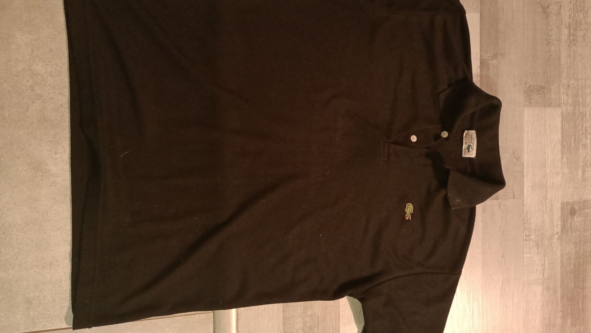 Polo czarne oryginalne made im France Lacoste  xl