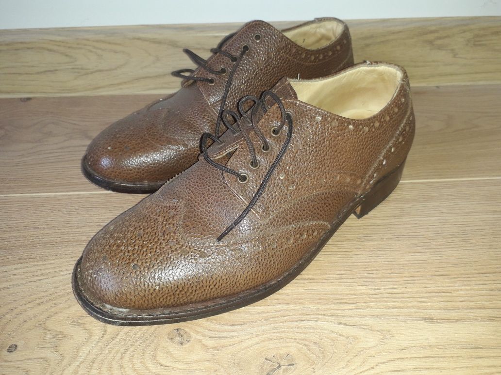 Półbuty  męskie, skóra, SAMUEL WINDSOR HAND MADE, ręcznie robione/Nowa