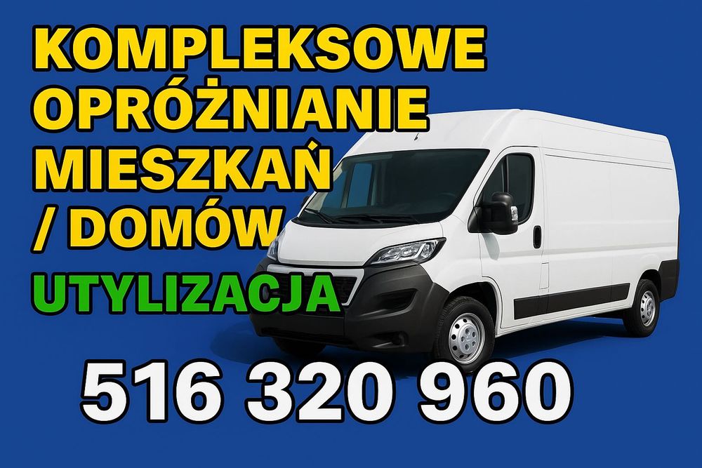 Wywóz utylizacja Śmieci oraz Mebli  Opróżnianie Mieszkań, Firm, Piwnic