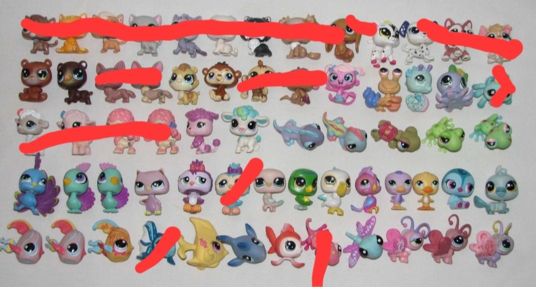 Littlest Pet shop LPS pies, kot, ptak, ryba, owca, małpa i inne