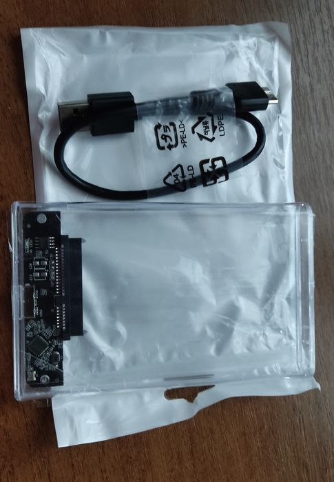 Внешний пластиковий корпус (карман) для HDD SSD SATA 2,5 " USB 3,0