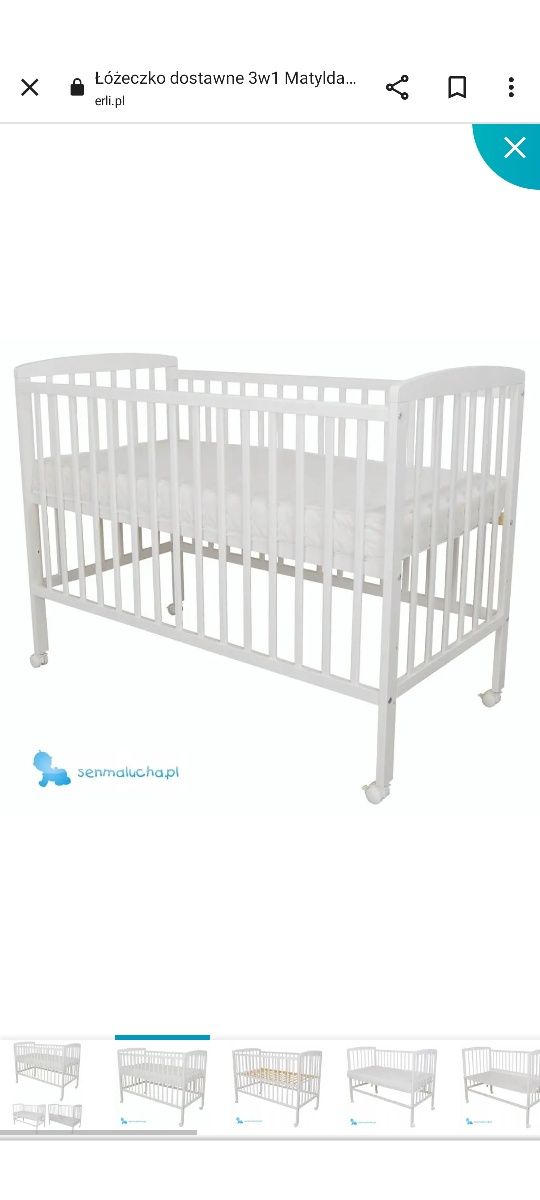 Łóżeczko niemowlęce - dostawka 3w1