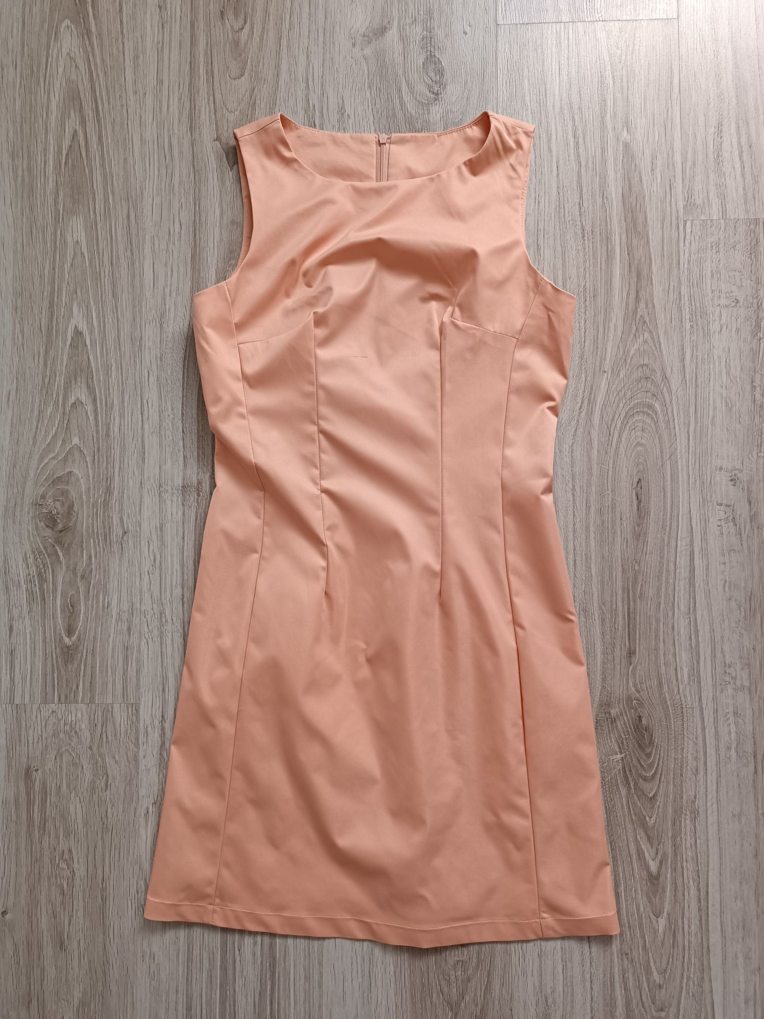 Sukienka koktajlowa brzoskwiniowa mini S 36