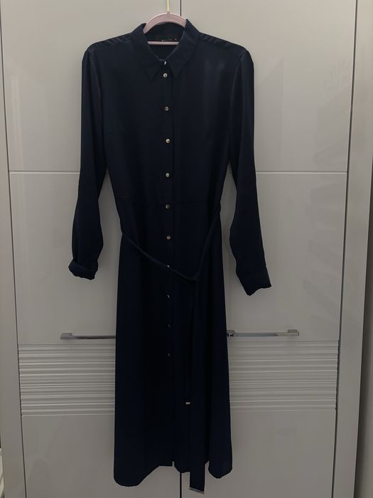 Granatowa koszulowa sukienka MOHITO rozmiar 36 S