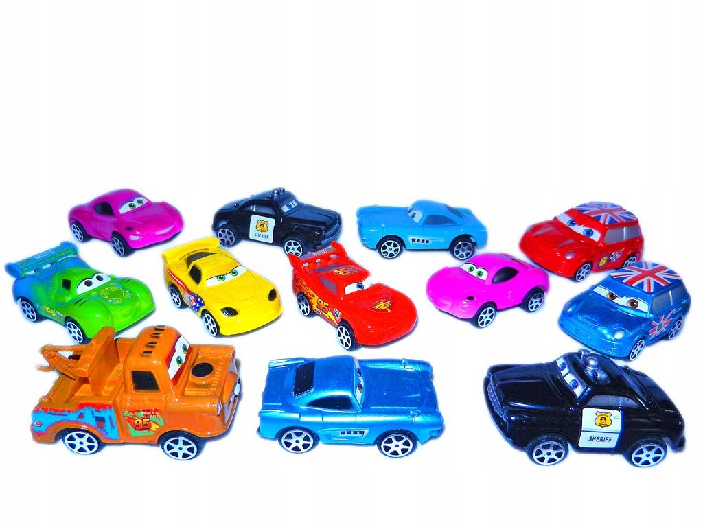 cars auta różne zygzak mcqueen i przyjaciele 12w1