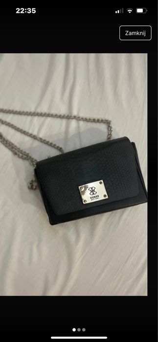 Torebka guess czarna na lancuszku